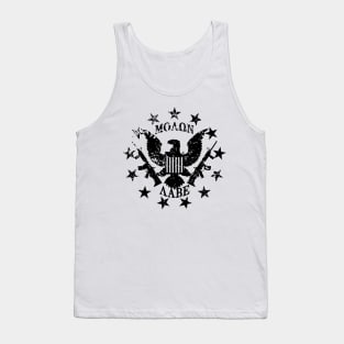 Molon Labe US Great Seal and Stars Black Tank Top